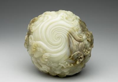 图片[3]-Jade brush washer with cloud and dragon decoration, Qing dynasty (1644-1911)-China Archive